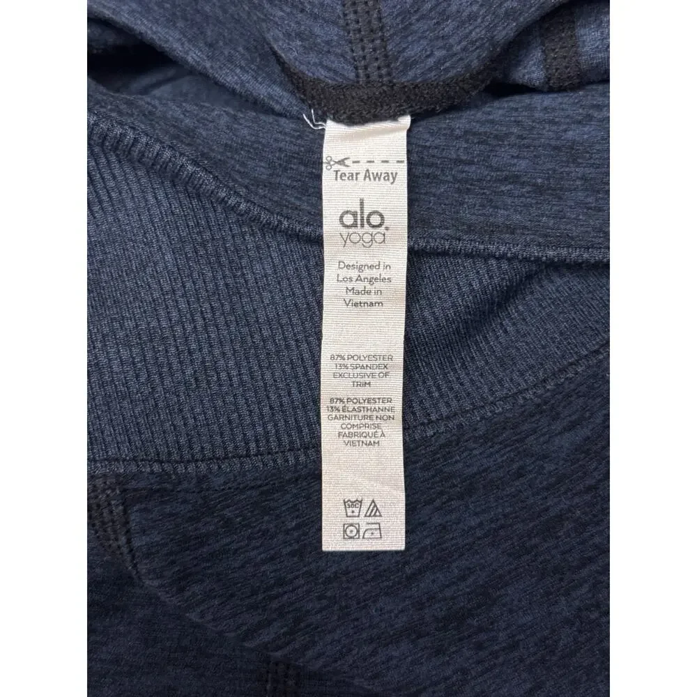 ALO Yoga Lounge Leggings Medium Womens Heather Blue Ribbed